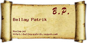 Bellay Patrik névjegykártya