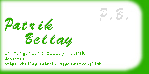 patrik bellay business card